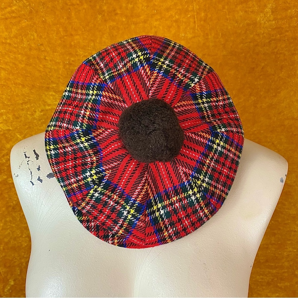 Scottish Plaid Hat - Wool Flat Cap